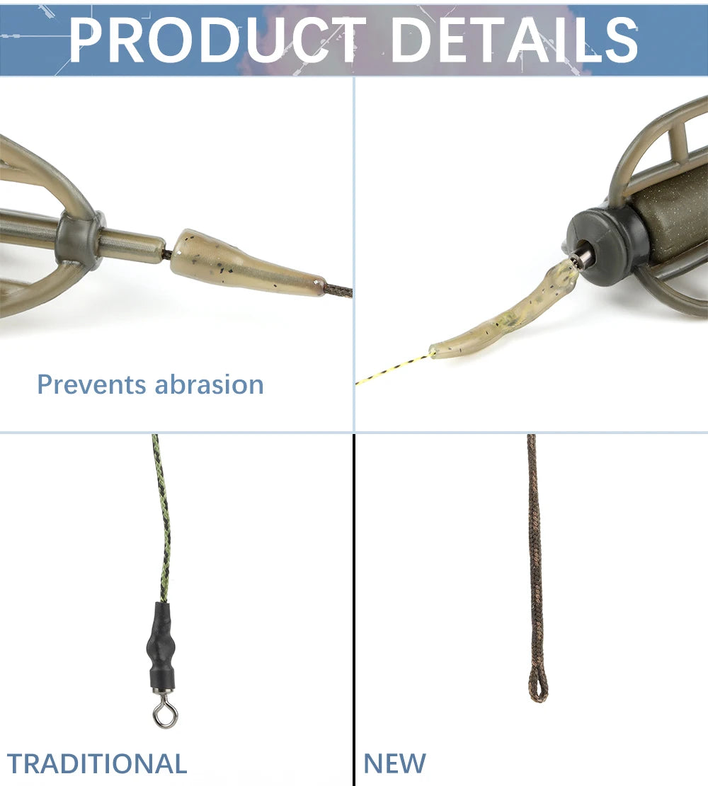 W.P.E European carp fishing tackle hair 1 set	handmade fishing accessories 40g-80g Leader Core Line For fishing Group рыбалка