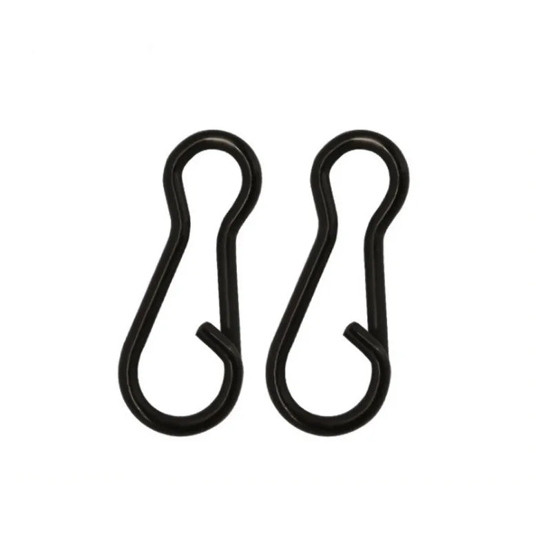 1000pcs Bulk Black Stainless Steel Snap Swivels - TENFENG Fishing Tackle
