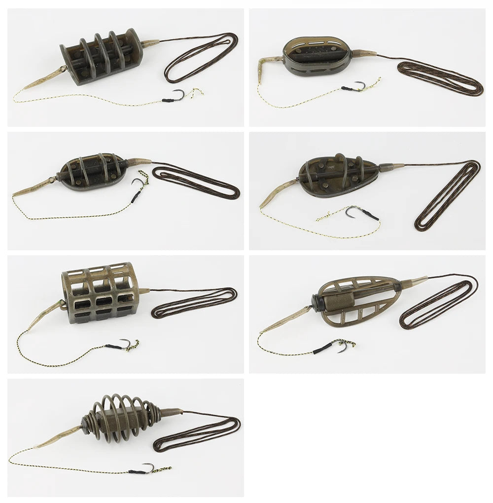 W.P.E Carp Fishing Accessories Method Feeder 40g-80g Rig Hair Europe Carp Fish Group Hook Rig Carp Fishing Feeder Tackle
