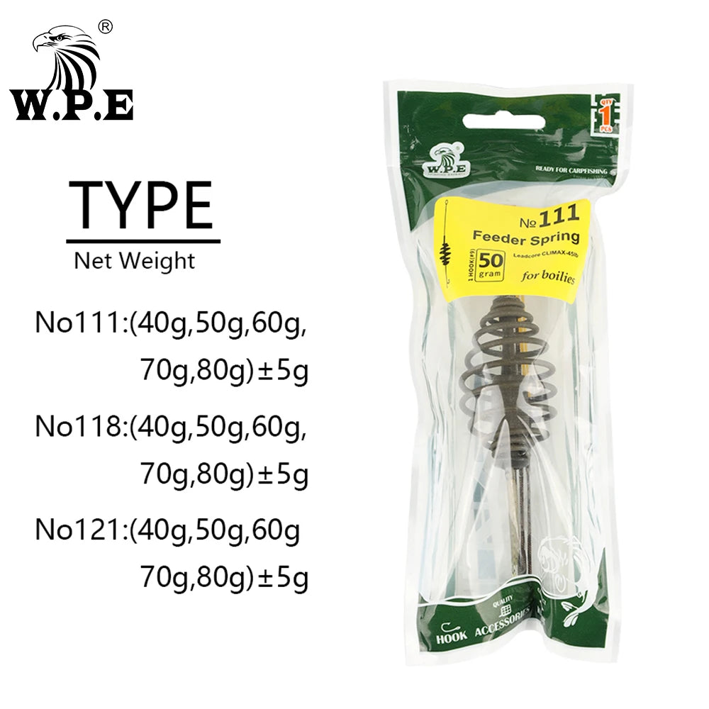W.P.E European carp fishing tackle hair 1 set	handmade fishing accessories 40g-80g Leader Core Line For fishing Group рыбалка