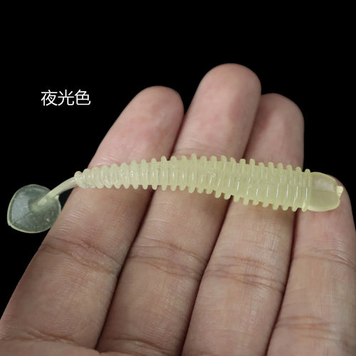 10pcs/lot Fishing soft Lures Worm Grubs T Tail Wobblers Artificial 5cm 6cm 7cm Bait Jigging Rubber Carp Fish Fishing Tackle