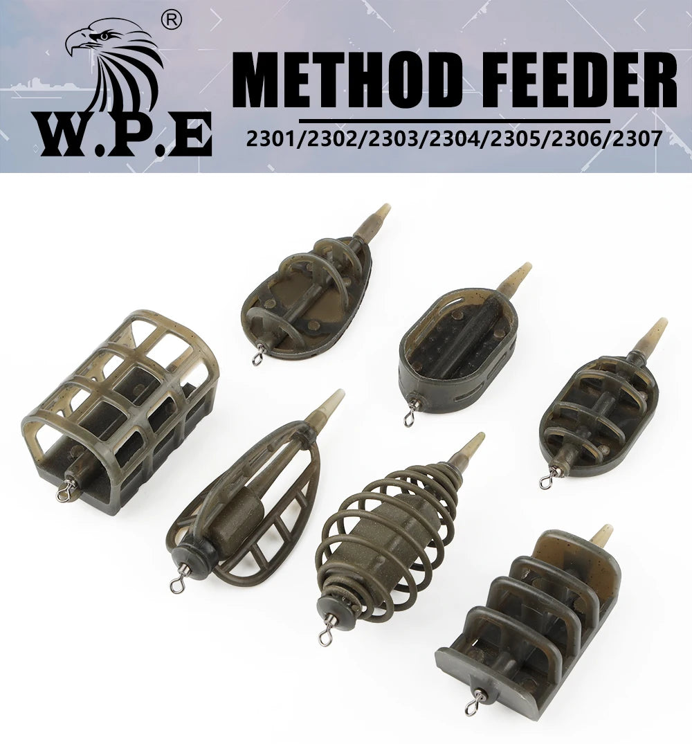 W.P.E Carp Fishing Accessories Method Feeder 40g-80g Rig Hair Europe Carp Fish Group Hook Rig Carp Fishing Feeder Tackle
