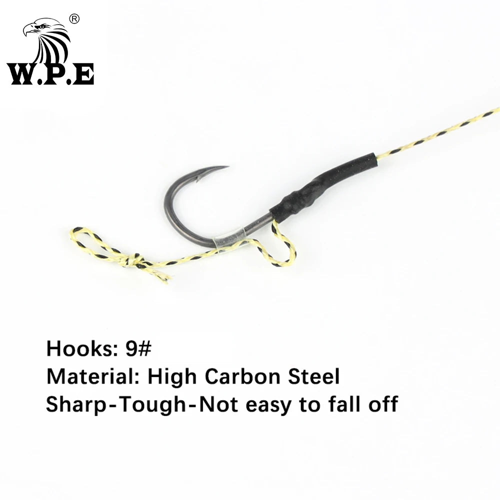 W.P.E European carp fishing tackle hair 1 set	handmade fishing accessories 40g-80g Leader Core Line For fishing Group рыбалка