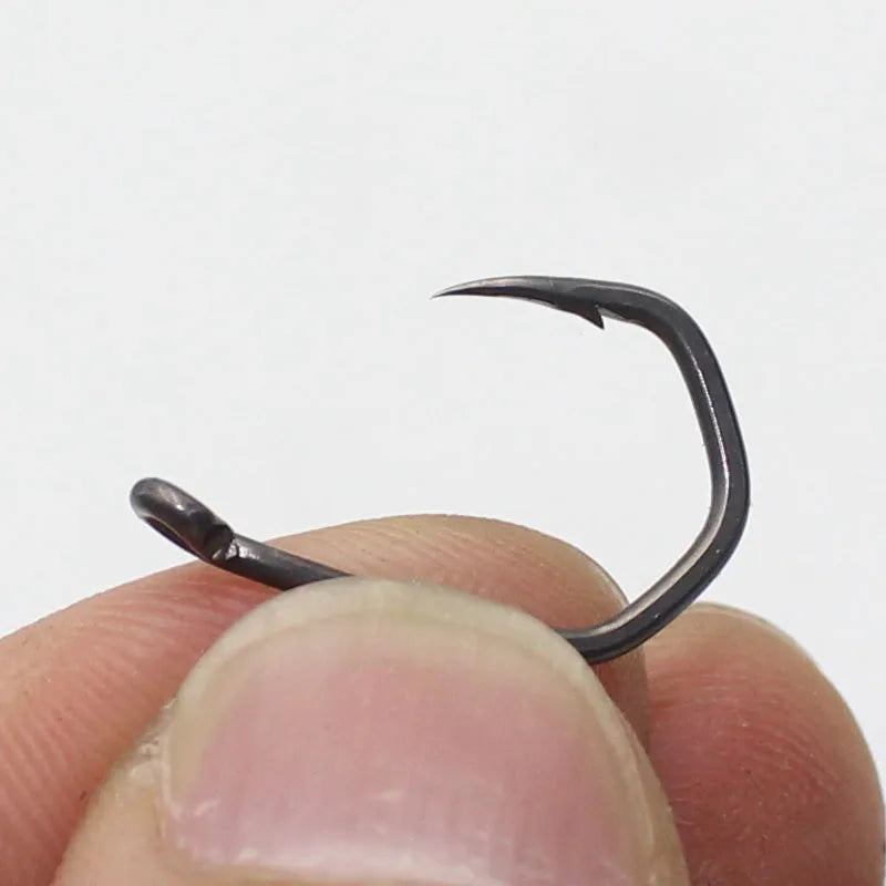 20PCS Carp Fishing Hooks Pinpoint Claw Hooks PTFE Coating High Carbon Stainless Steel Eyed Fish Hooks for Carp Fishing