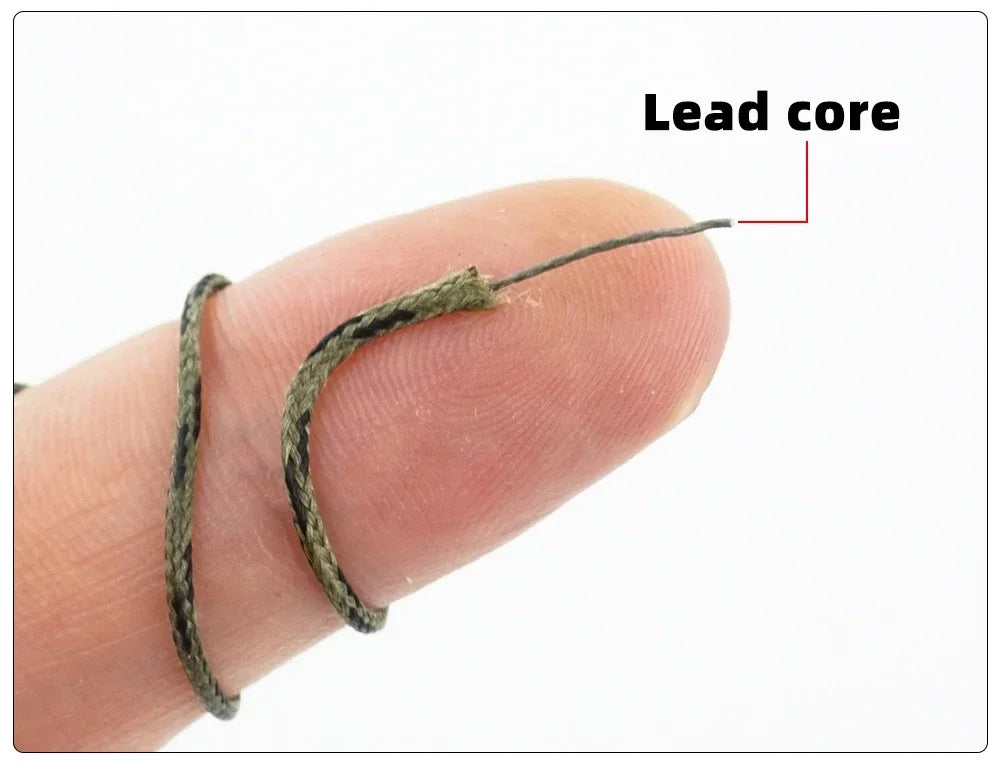 3x Carp Fishing Lead Core with Helicopter Rigs Braided Fishing Line for Carp Rig Lead Clips