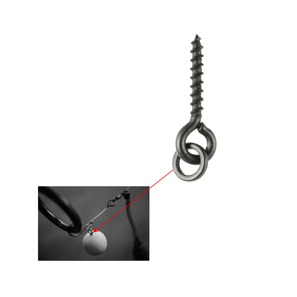 Threaded Boilie Bait Screws for Carp Hair Rigs Hooks Carp Fishing Terminal Tackle repairing screw