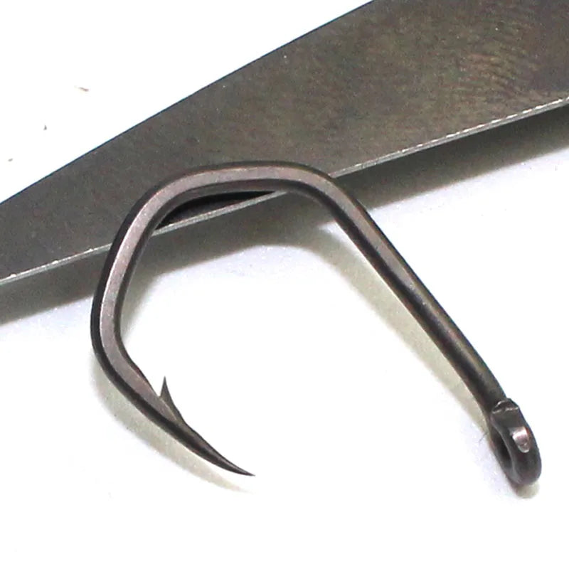 20PCS Carp Fishing Hooks Pinpoint Claw Hooks PTFE Coating High Carbon Stainless Steel Eyed Fish Hooks for Carp Fishing