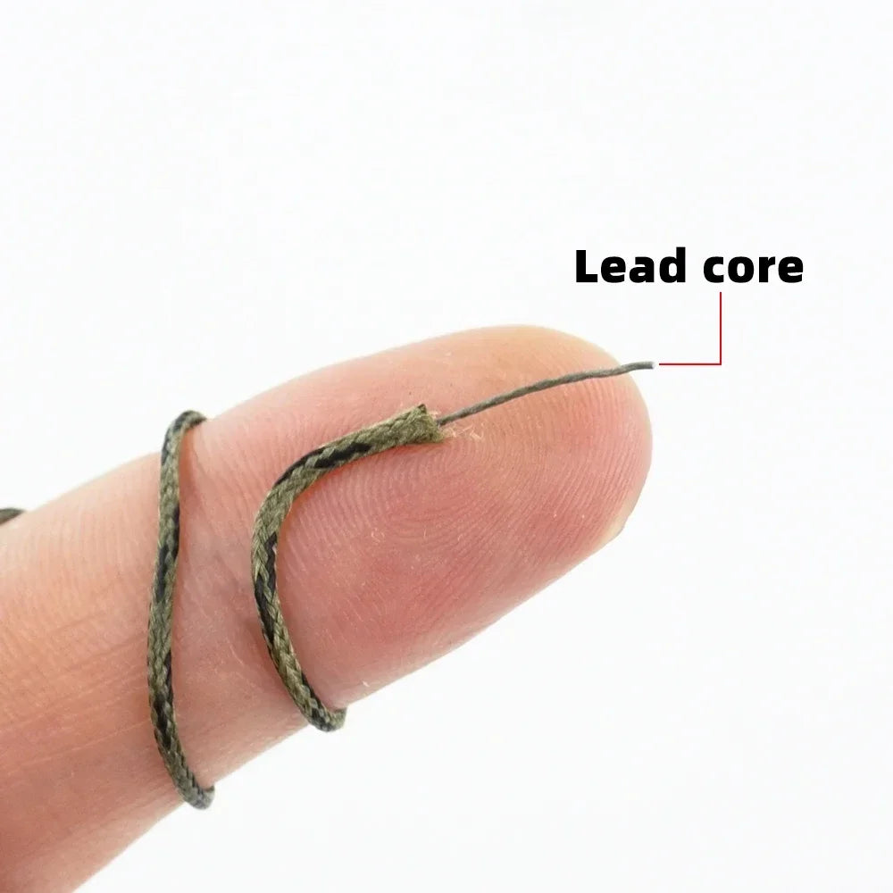 3x Carp Fishing Lead Core with Helicopter Rigs Braided Fishing Line for Carp Rig Lead Clips
