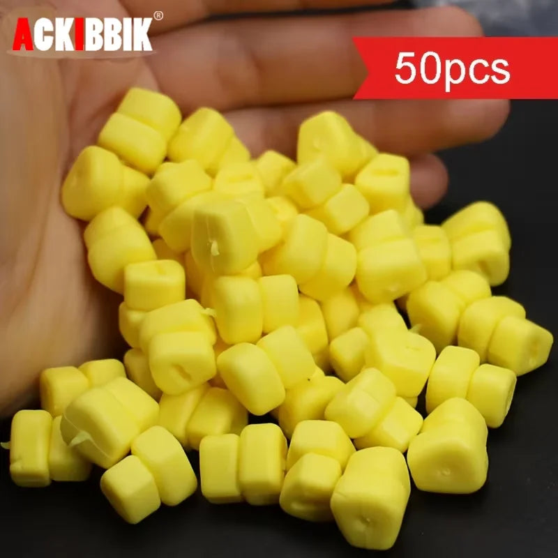 Ackibbik 50pcs Carp Fishing Corn Fishing Lures Floating Corns Lure Artificial Baits