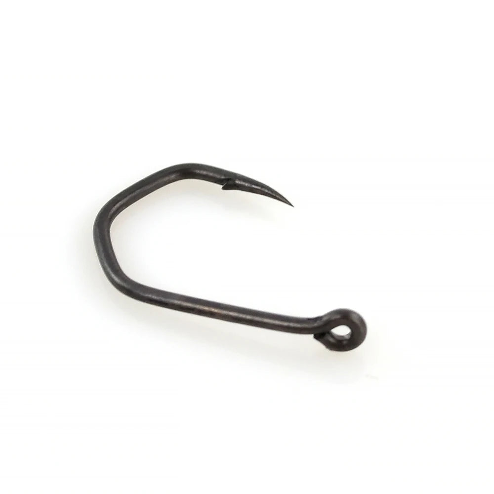 Hirisi 50pcs Carp Fishing Hooks Barbed Pinpoint Claw Hooks PTFE Coating High Carbon Stainless Steel Eyed Fish Hooks 8019