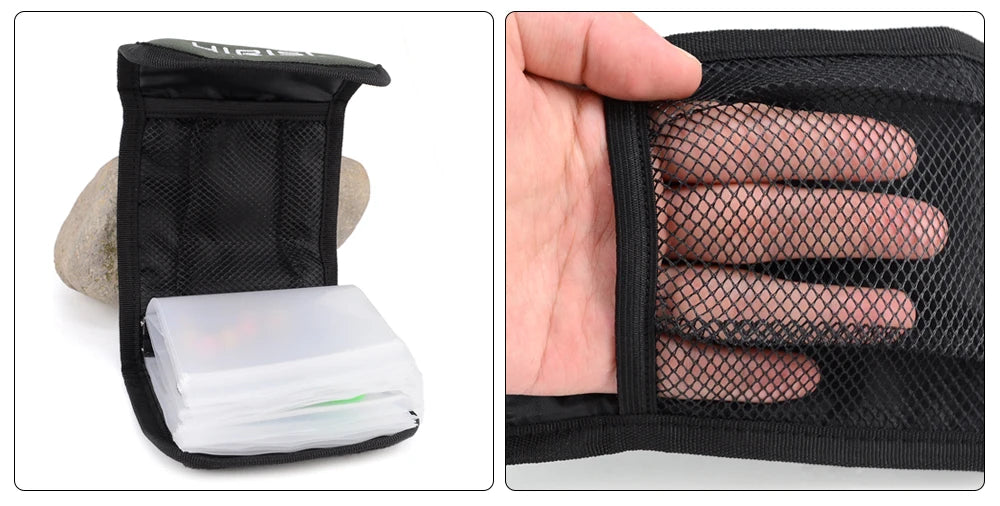 Hirisi Fishing Rig Bag Tackle Accessory Storage Bag for Carp Fishing Tackle Rigs Wallet Hair Rigs Transparent Carry Bag