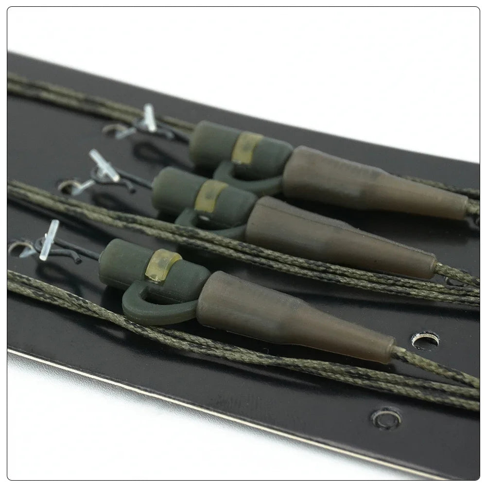 3x Carp Fishing Lead Core with Helicopter Rigs Braided Fishing Line for Carp Rig Lead Clips