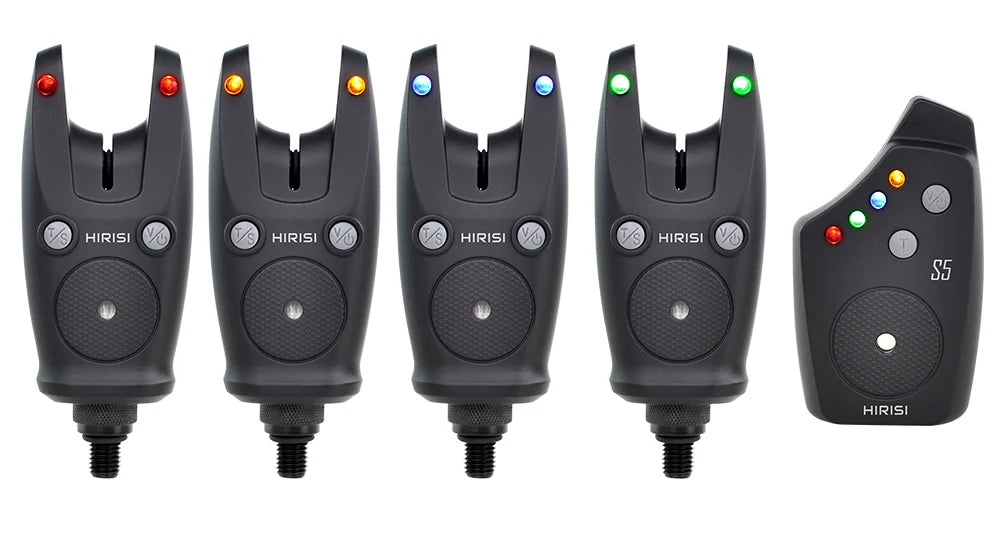 Hirisi Wireless Carp Fishing Alarm Set Waterproof, Fishing Bite Alarms Fishing Bite Indicator Fishing Accessories S5