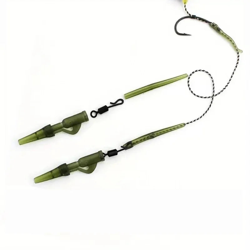 40PCS/lot Carp Fishing Accessories Lead Clip Quick Change Swivel Tail Rubber Anti Tangle Sleeves for Carp Rigs Fishing Tackle