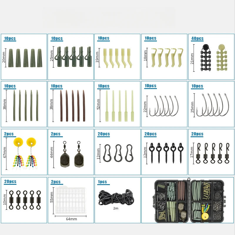 European carp fishing set, float anti-bottom fishing method, sea rod carp wild fishing, carp fishing accessories