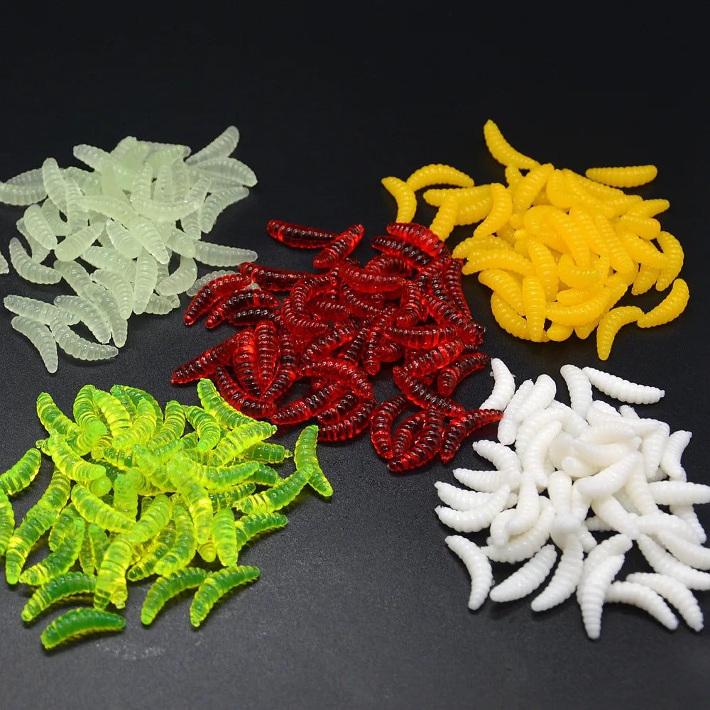 Day Night Fishing Soft Bait Worm Grub For Catch Grass Carp Artificial Lures Lot 20 Pieces Sale