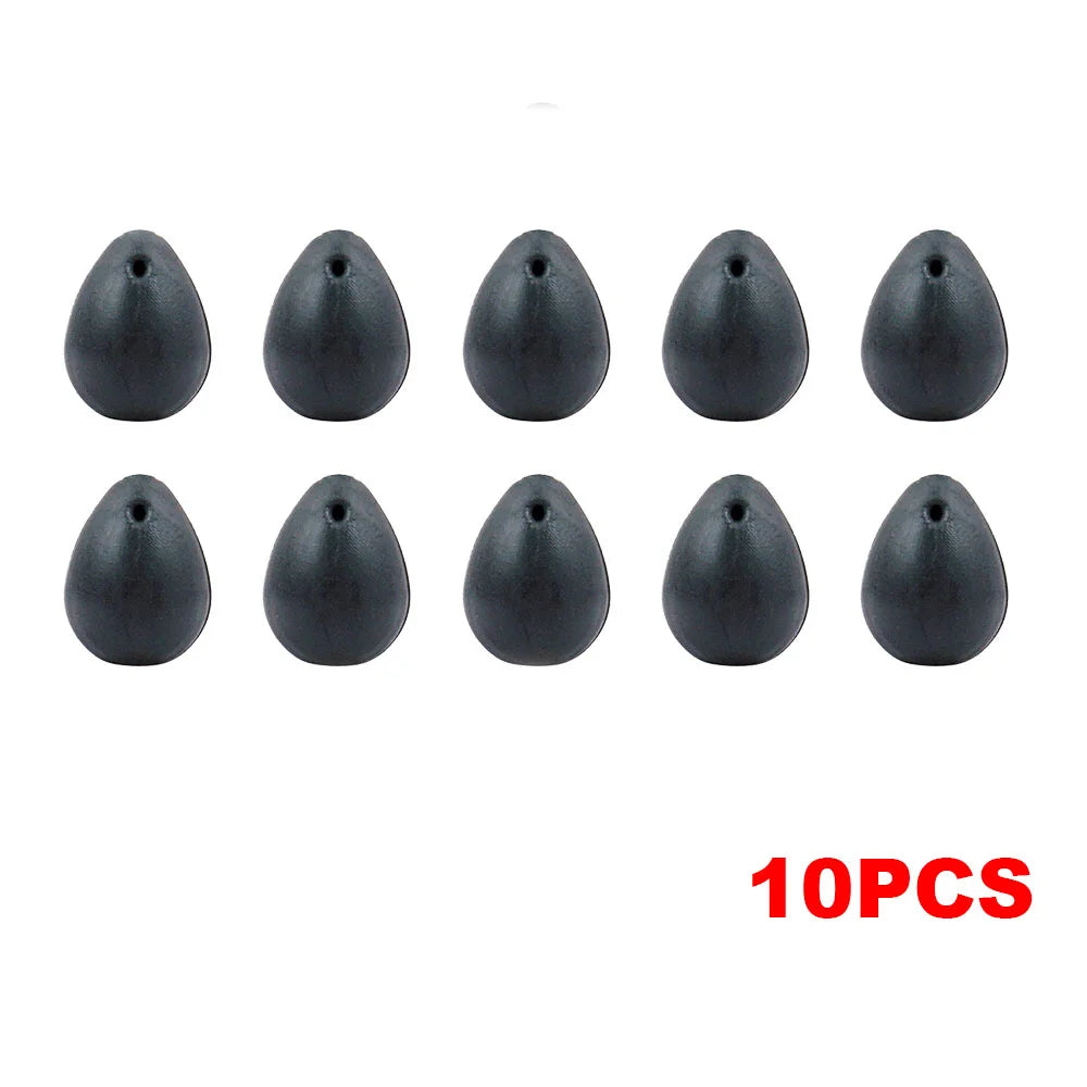 Hirisi 10pcs Tungsten Fishing Shot-on the Hook Beads 0.4g Downforce Hook Beads for Carp Fishing Accessories