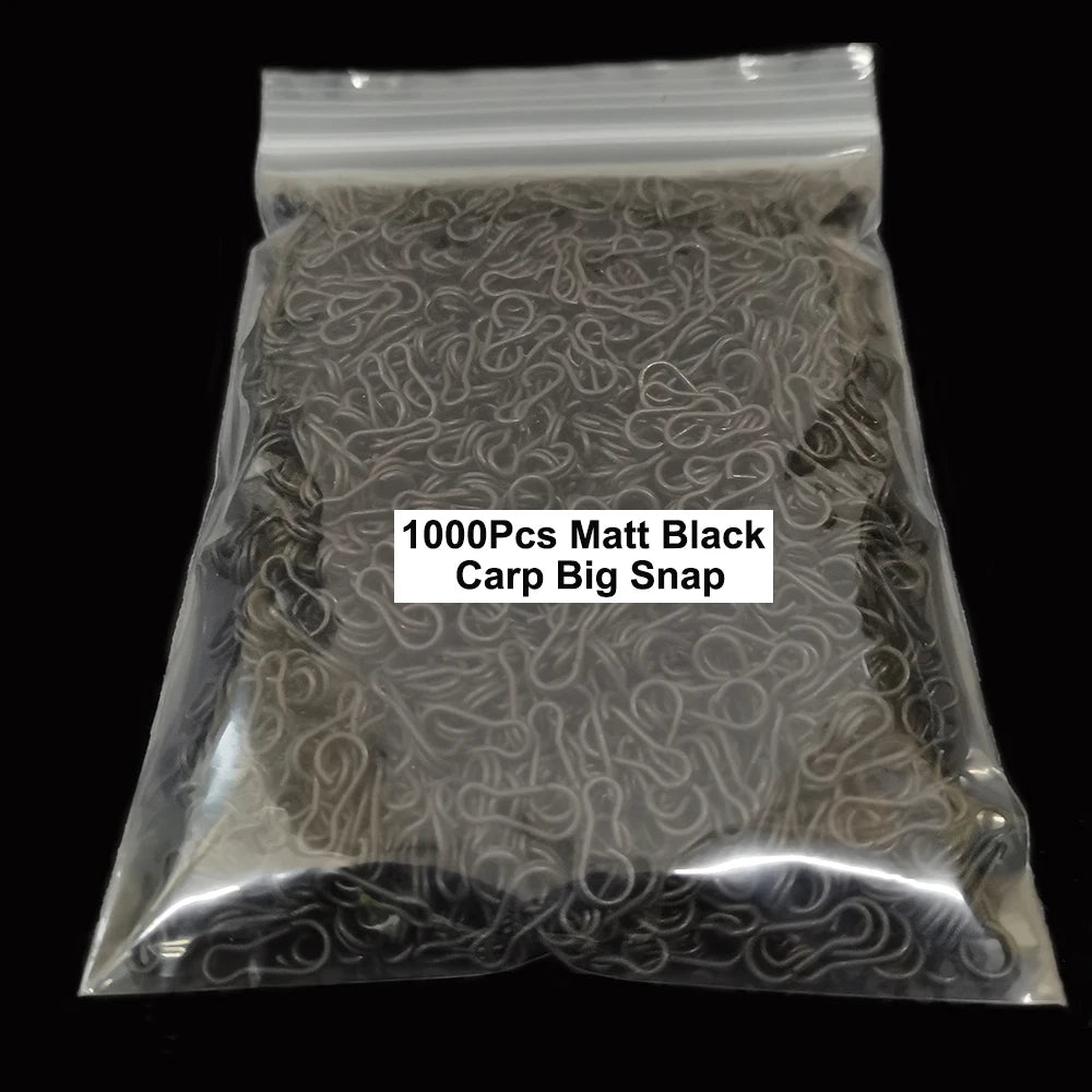 1000pcs Bulk Black Stainless Steel Snap Swivels - TENFENG Fishing Tackle