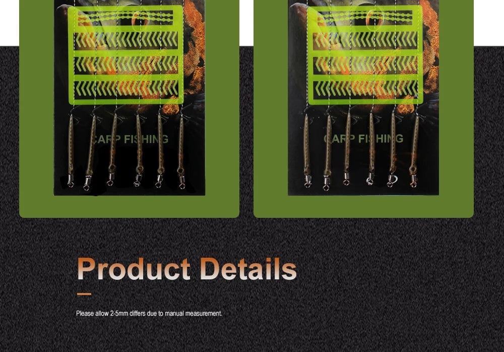 6pcs 8pcs Carp Fishing Hair Rigs Ready Made Boilie Tied Carp Fishing Hook Size 2#4#6#8# Fishing Tackle Accessories Pesca