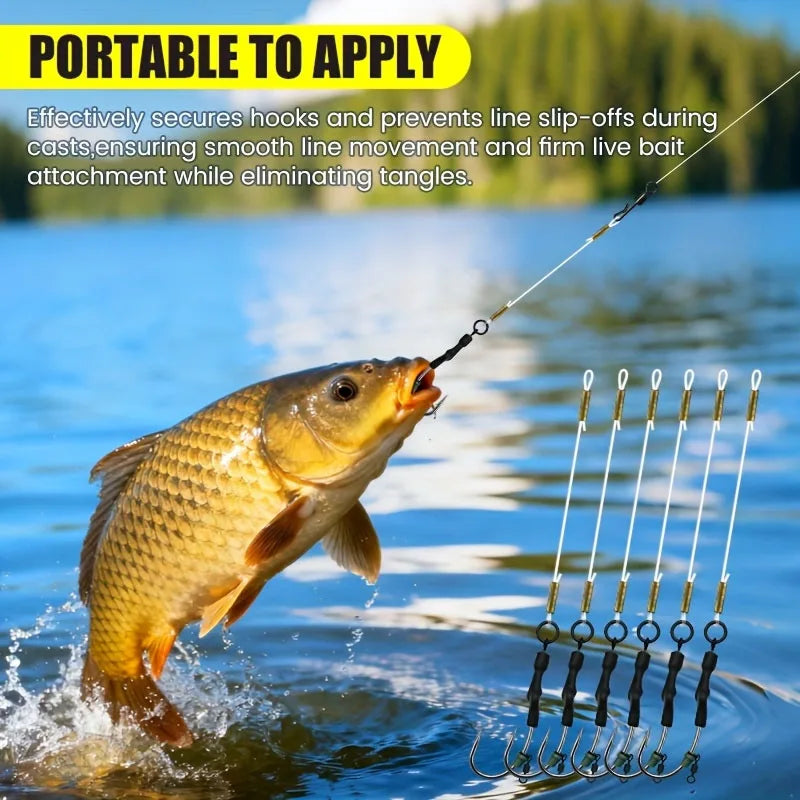 Pro Catfish & Carp Fishing Rig Set (4/8pc) | Ready-to-Fish, Anti-Tangle Terminal Tackle with Sharp Hooks