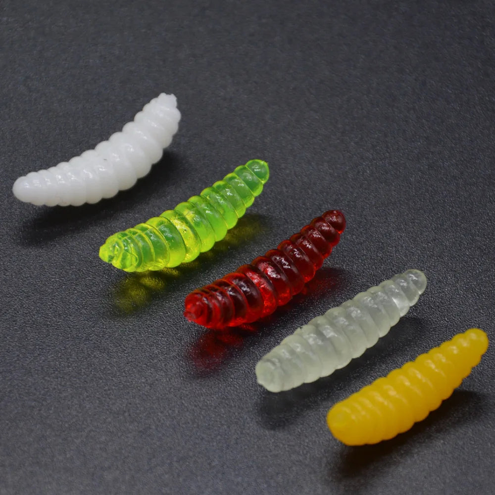 Day Night Fishing Soft Bait Worm Grub For Catch Grass Carp Artificial Lures Lot 20 Pieces Sale
