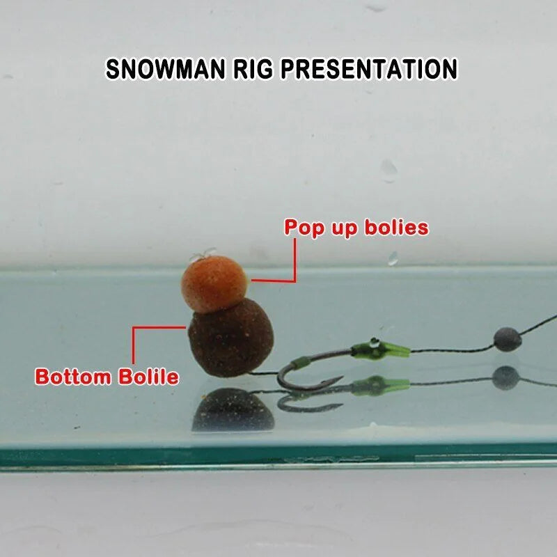 Carp Fishing Snowman Bait Drill to Fast Set up Snowman Rig Pop up Boilies for Carp Fishing Terminal Tackle Carp Fishing Tool