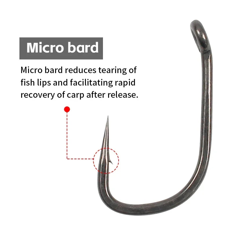 Ultra Sharp Wide Gape Carp Hooks - PTFE Coated 10 Pack