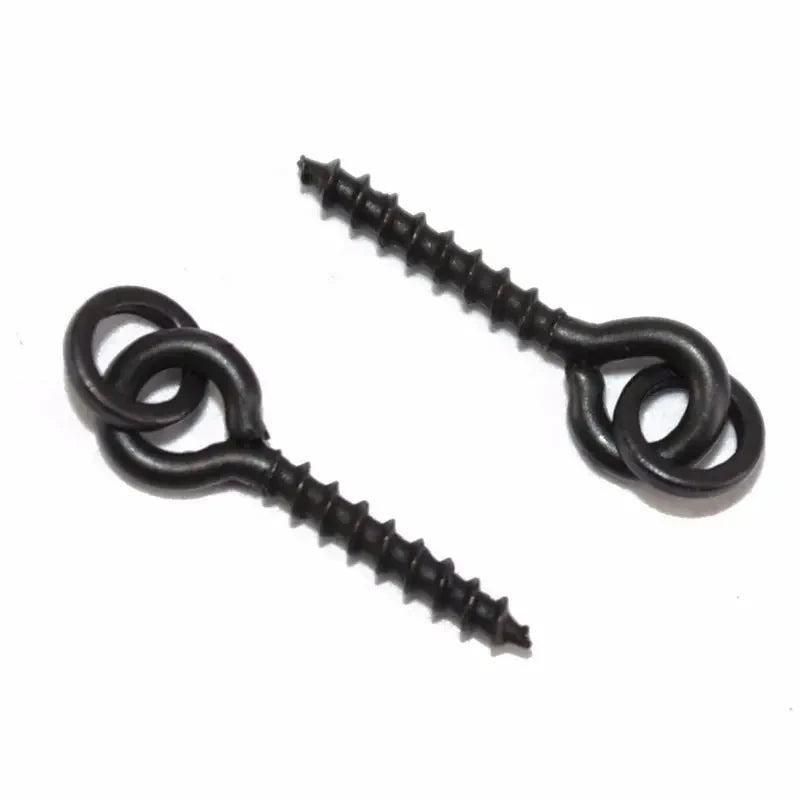 50pcs Carp Fishing Boilie Screw with Solid Ring Bait Tool Chod Rigs Carp Fishing Hair Tackle Accessory
