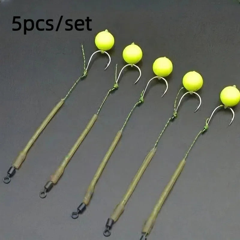 5pcs/ set Carp Fishing Group with Built- in Bead Hook, European Carp Fishing Method, Sea Pole Casting