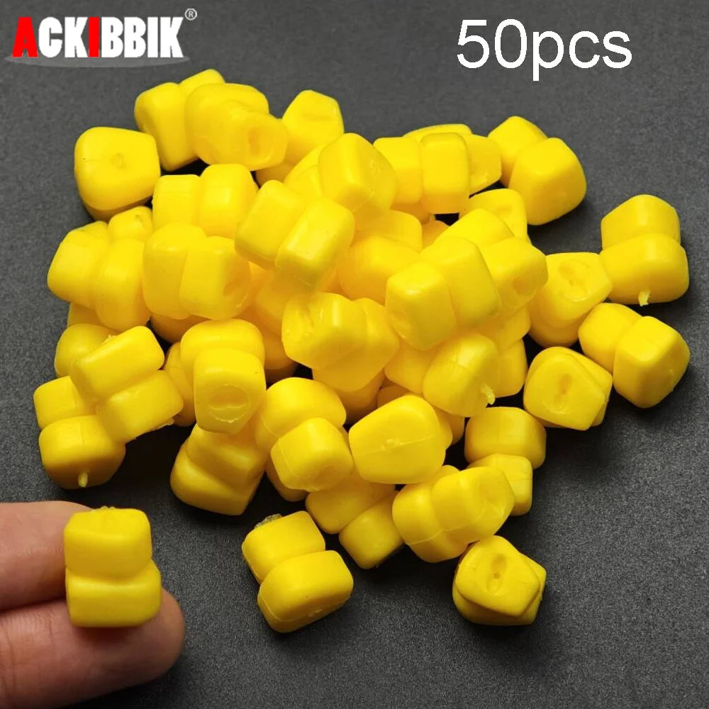 Ackibbik 50pcs Carp Fishing Corn Fishing Lures Floating Corns Lure Artificial Baits