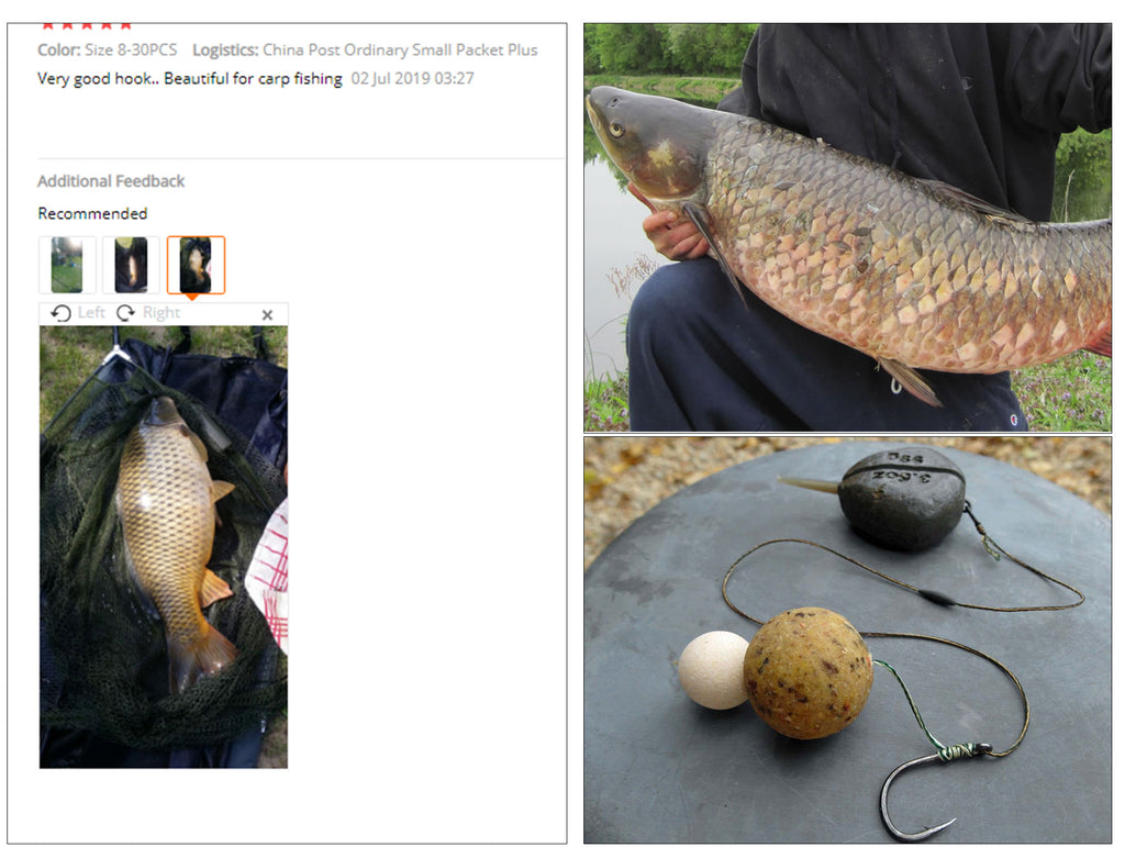 20PCS Carp Fishing Hooks Pinpoint Claw Hooks PTFE Coating High Carbon Stainless Steel Eyed Fish Hooks for Carp Fishing