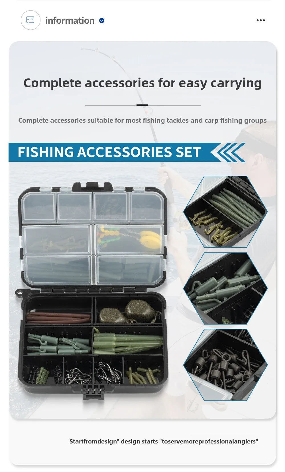 European carp fishing set, float anti-bottom fishing method, sea rod carp wild fishing, carp fishing accessories