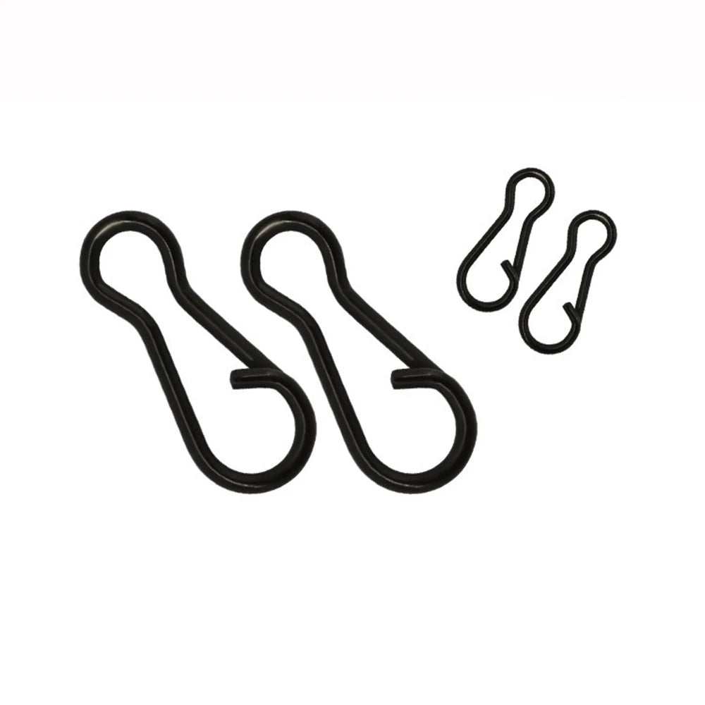 1000pcs Bulk Black Stainless Steel Snap Swivels - TENFENG Fishing Tackle