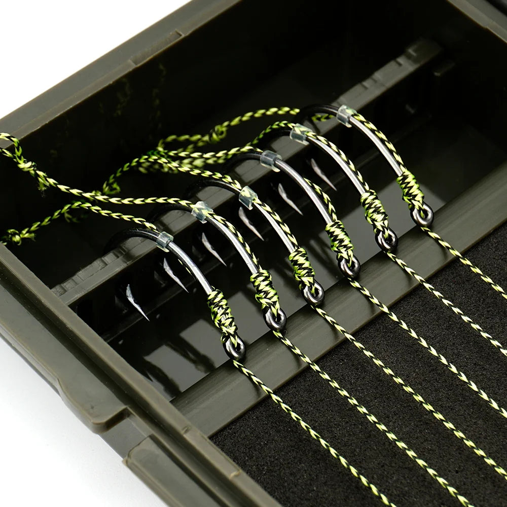 Hirisi Carp Fishing Tackle Box Stiff Hair Rig Board with Pins Carp Fishing Rig Box Wallet Rig Storage Box Fishing Accessories