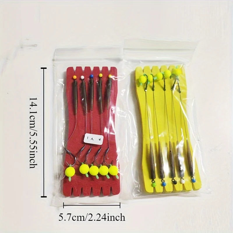 5pcs/ set Carp Fishing Group with Built- in Bead Hook, European Carp Fishing Method, Sea Pole Casting