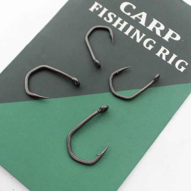 20PCS Carp Fishing Hooks Pinpoint Claw Hooks PTFE Coating High Carbon Stainless Steel Eyed Fish Hooks for Carp Fishing