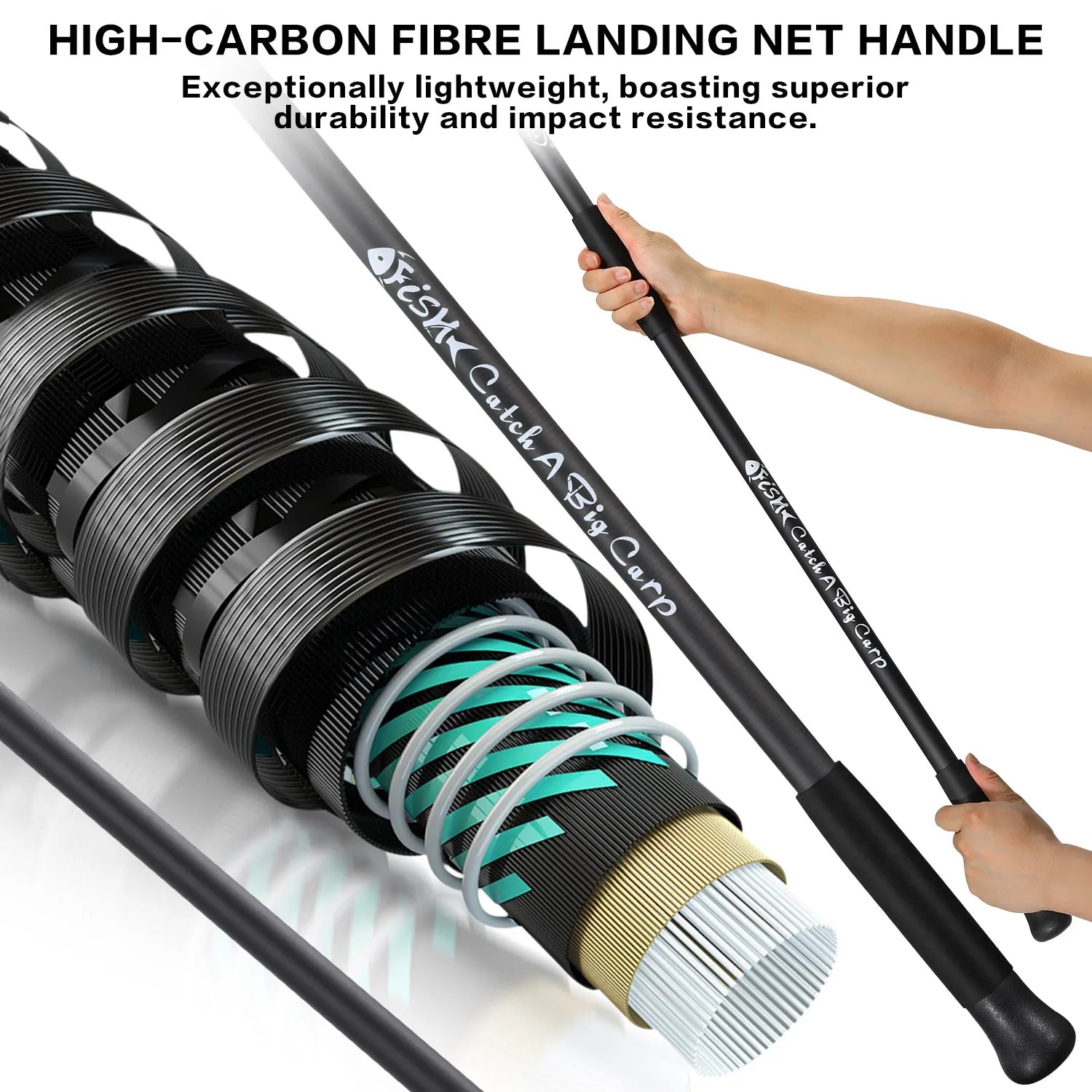 Sougayilang Carp Fishing Tool Net Fishing tackle 212/300cm Portable Retractable Folding Fishing Net for Carp Trout Fishing