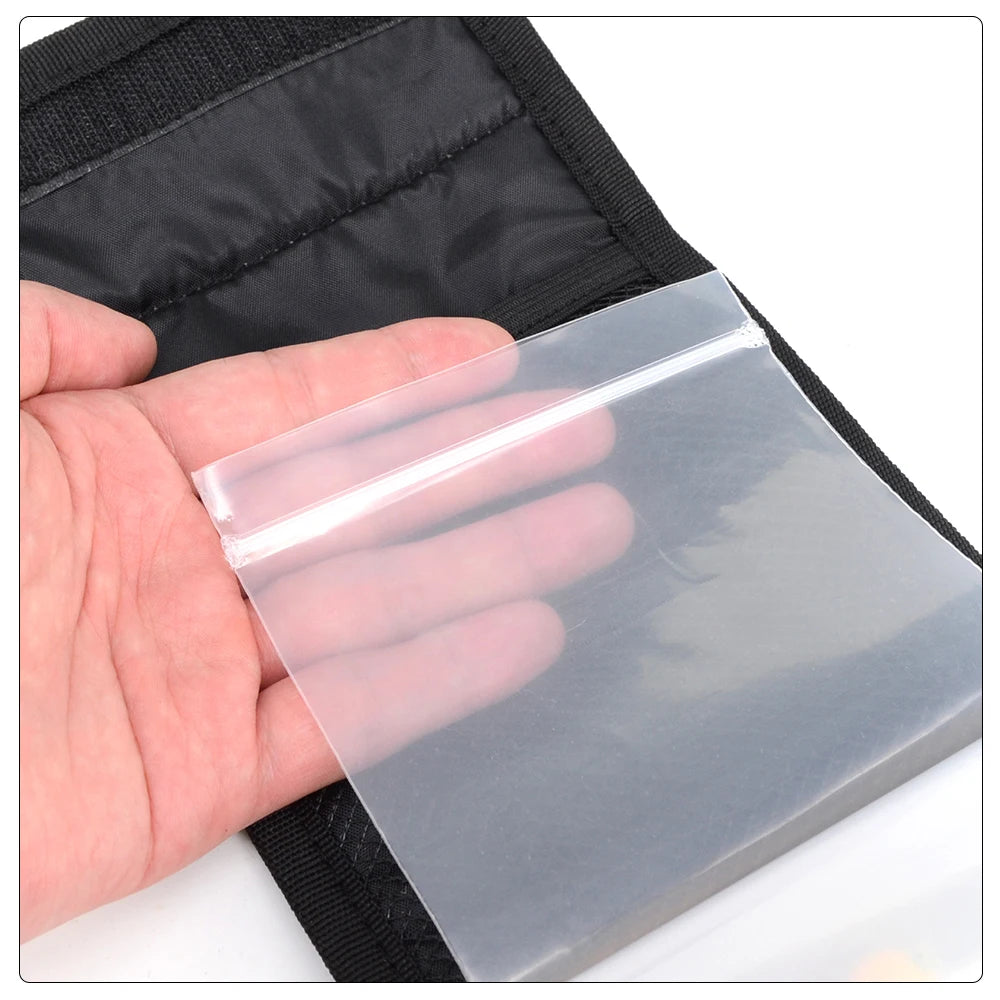 Hirisi Fishing Rig Bag Tackle Accessory Storage Bag for Carp Fishing Tackle Rigs Wallet Hair Rigs Transparent Carry Bag