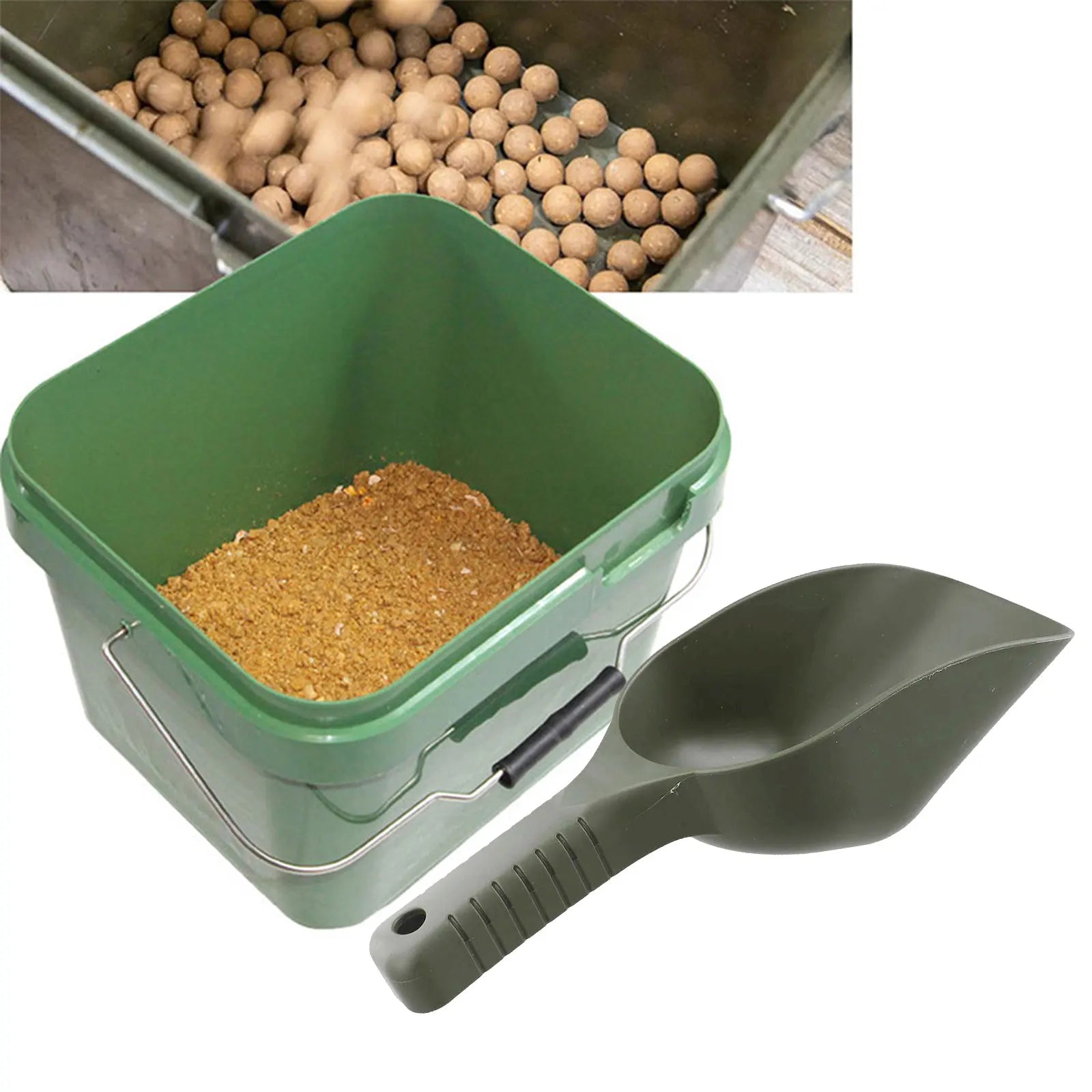 1pcs Bait Scoop Baiting Throwing Spoon Carp Fishing Shovel Fishing Tool For Feeding Particles Bonito Carp