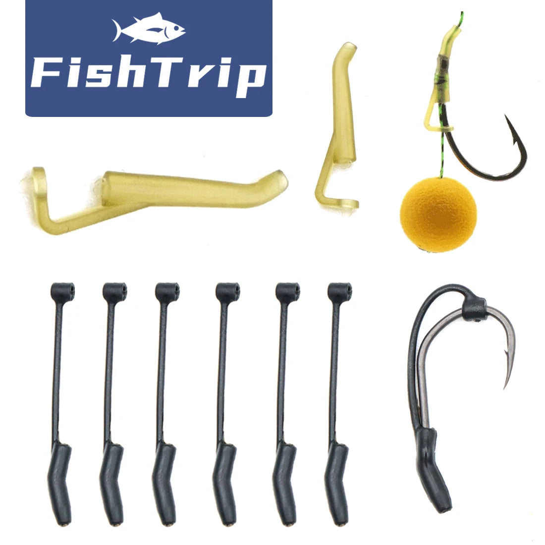 FishTrip Carp Fishing Accessories 25Pcs D Rig Kickers Fishing Kickers Covert Pop Up Hook Fishing Aligner Carp Fishing Equipment