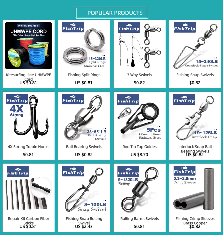 FishTrip Carp Fishing Accessories 25Pcs D Rig Kickers Fishing Kickers Covert Pop Up Hook Fishing Aligner Carp Fishing Equipment