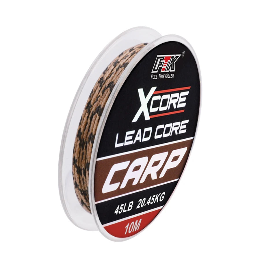 FISH KING 35LB/45LB/55LB 10M Leadcore Carp Fishing Tackle Line Make Carp Hair Rigs 4 Color Braided Lead Line