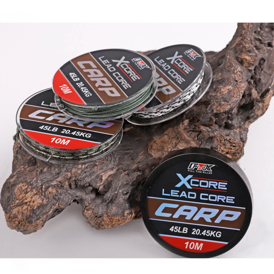 FISH KING 35LB/45LB/55LB 10M Leadcore Carp Fishing Tackle Line Make Carp Hair Rigs 4 Color Braided Lead Line