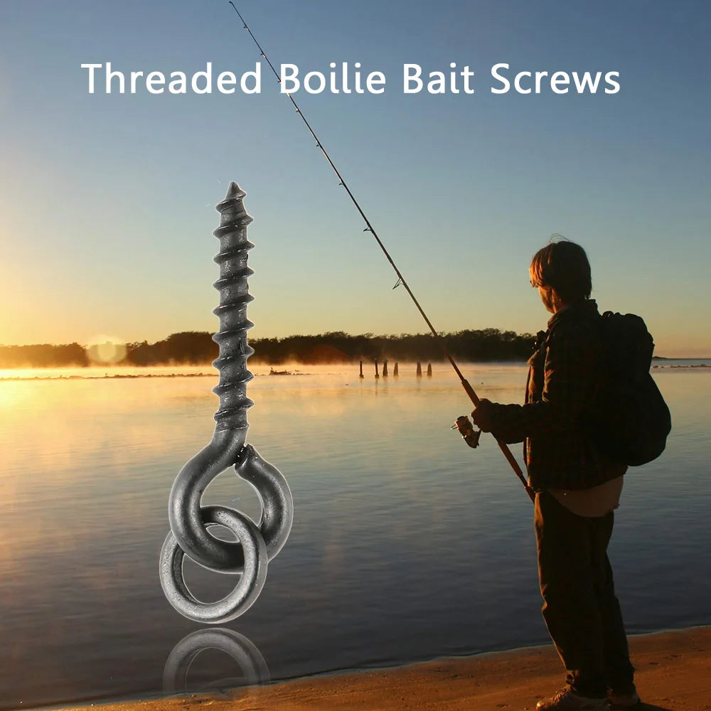Threaded Boilie Bait Screws for Carp Hair Rigs Hooks Carp Fishing Terminal Tackle repairing screw
