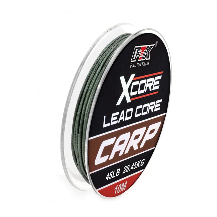 FISH KING 35LB/45LB/55LB 10M Leadcore Carp Fishing Tackle Line Make Carp Hair Rigs 4 Color Braided Lead Line