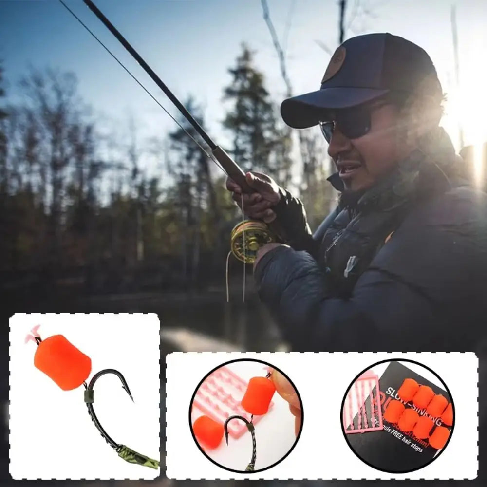 8Pcs/Pack 12mm Carp Fishing Bait Fruity Squid Flavour Slow-sinking Type Slow Sinking Dumbells Bait PopUp Dumbbell Shape