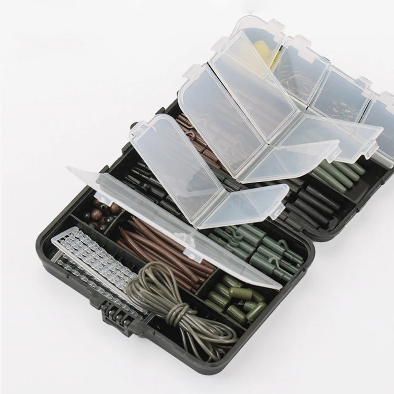 173PCS Fishing Tackle Fishing Accessories Carp Fishing Rigs Swivel Snap Double-Sided Style Carp Fishing Rigs Carp