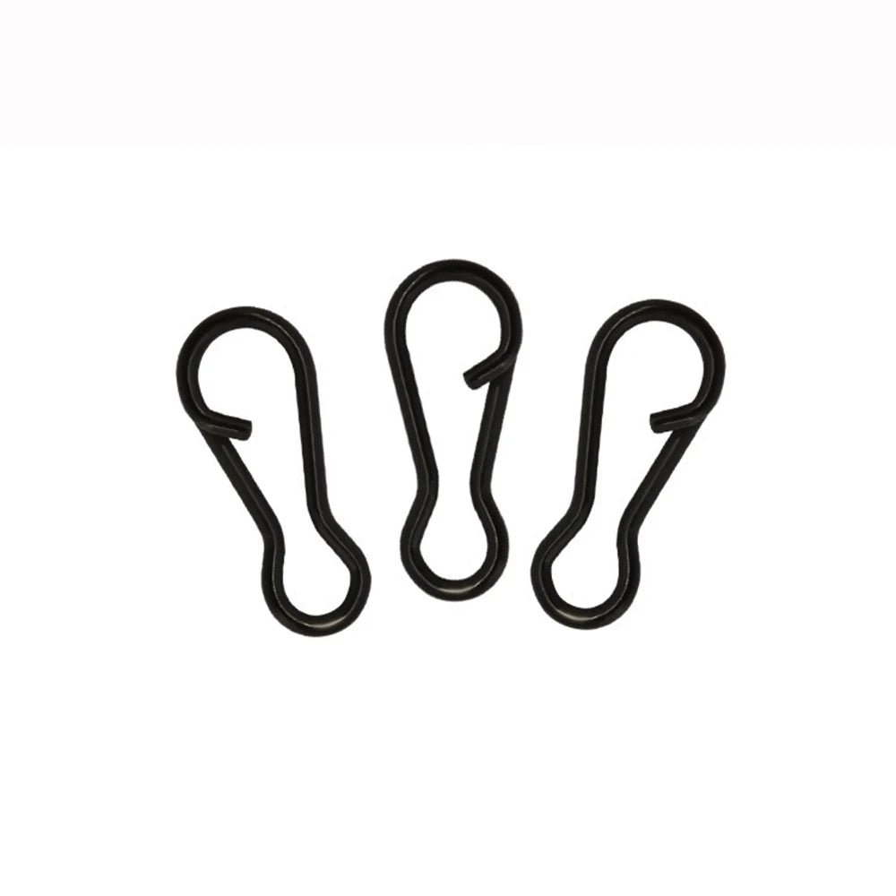 1000pcs Bulk Black Stainless Steel Snap Swivels - TENFENG Fishing Tackle