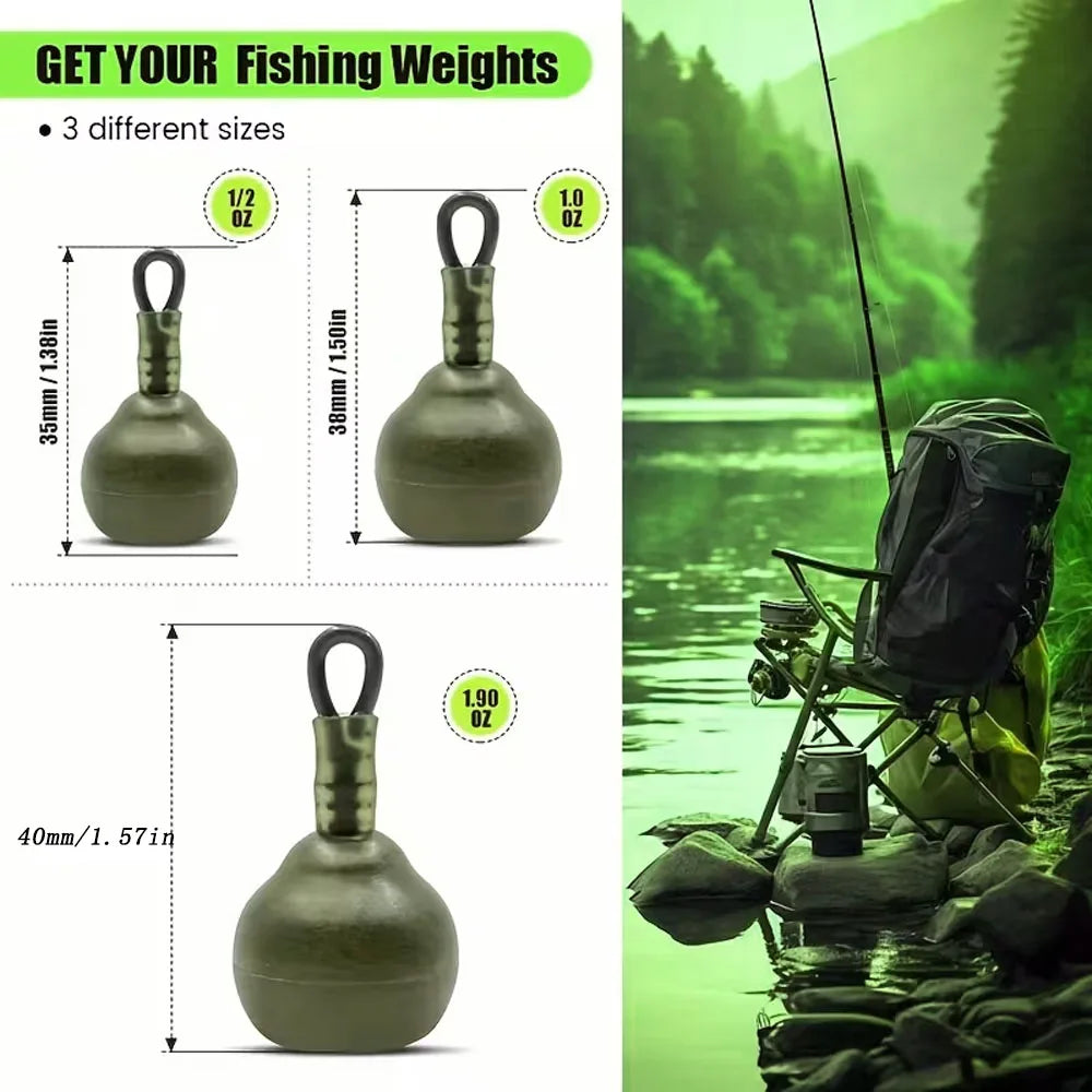 Carp Fishing Sinkers Weight Set - 3pcs (14g/28g/52g)