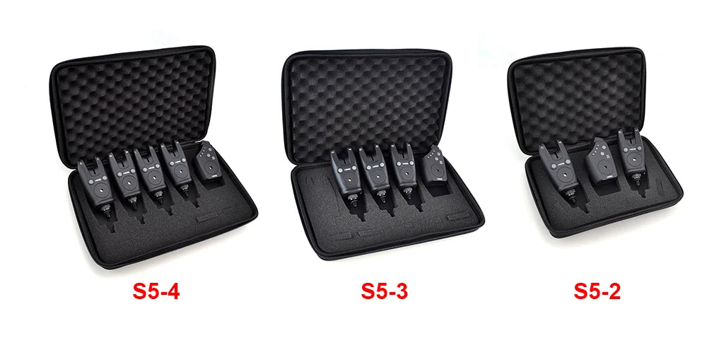 Hirisi Wireless Carp Fishing Alarm Set Waterproof, Fishing Bite Alarms Fishing Bite Indicator Fishing Accessories S5